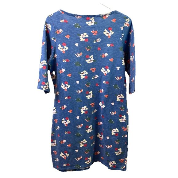 Boden Womens Dress Blue Floral Front Pockets 100% Cotton 3/4 Sleeve Sz 6 Preppy - Picture 3 of 8